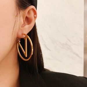 Roman Numeral 18k Hoop Earrings
